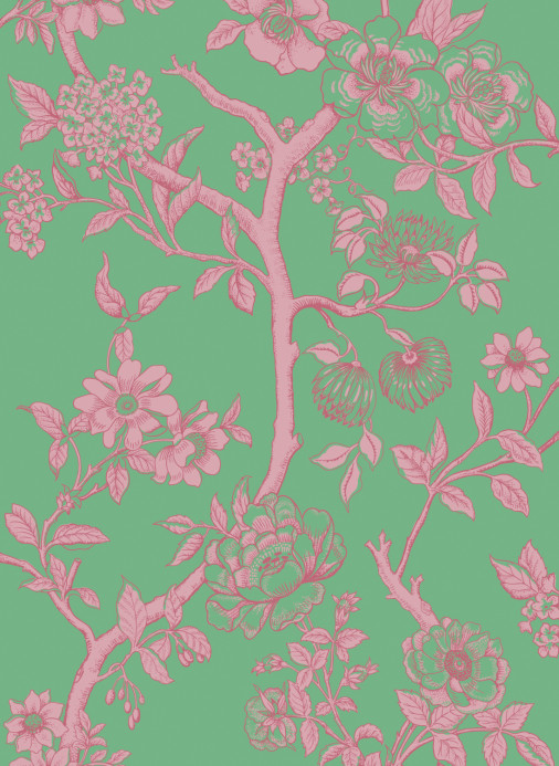 Cole & Son Tapete Paradise Tree - Emerald and Petal Pink