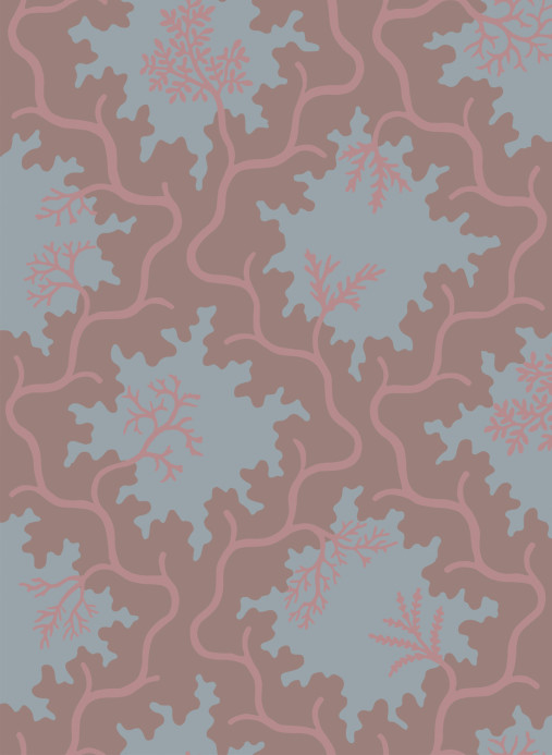 Cole & Son Tapete Moss Trellis - Steel and Rose