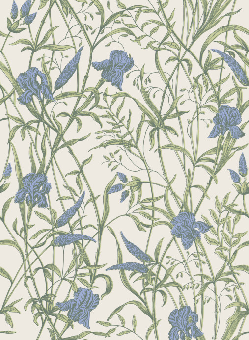 Cole & Son Tapete Iris - Iris Blue on Stone