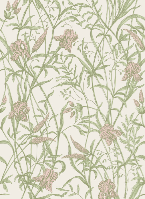 Cole & Son Tapete Iris - Soft Coral on Chalk