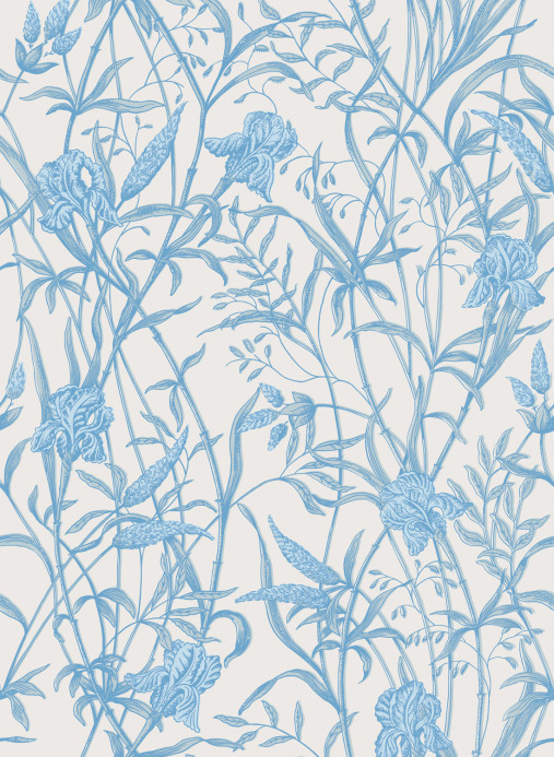 Cole & Son Tapete Iris - Soft Cerulean on Porcelain