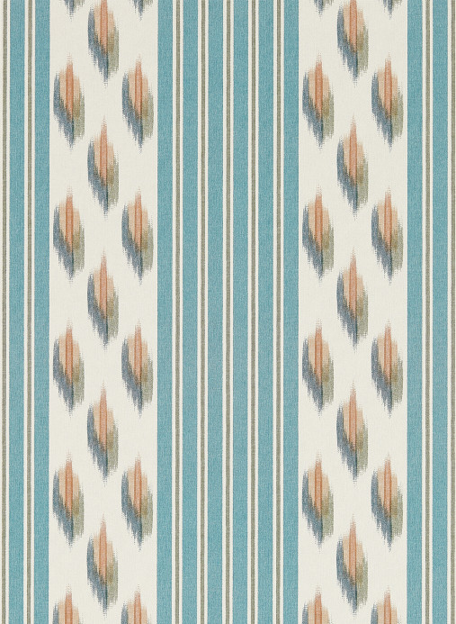 Sanderson Papier peint Musafir - Udaipur Blue/ Cinnamon