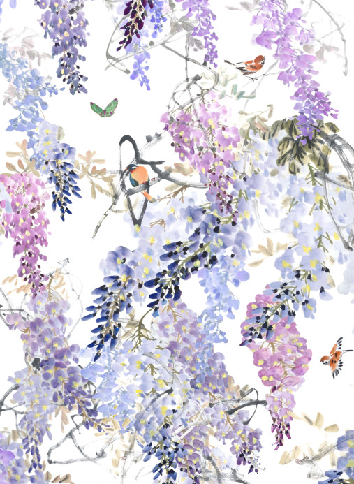 Sanderson Tapete Wisteria Falls - Lilac