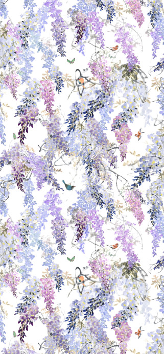 Sanderson Tapete Wisteria Falls - Lilac