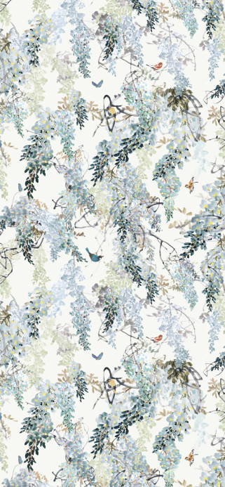 Sanderson Tapete Wisteria Falls - Aqua