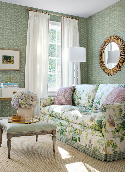 Anna French Wallpaper Holly Trellis