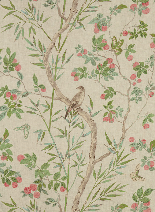 Thibaut Tapete Claire - Coral and Green