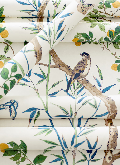 Thibaut Tapete Claire - Yellow and Navy