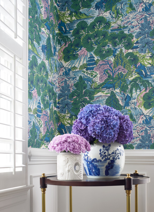 Thibaut Tapete Pagoda Trees