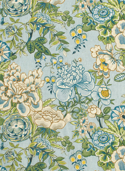 Thibaut Tapete Peony Garden - Spa Blue