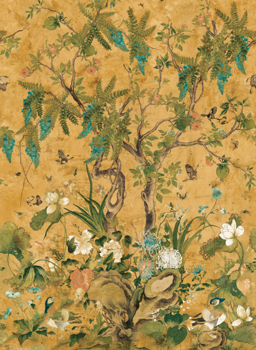 Thibaut Wandbild Wild Wisteria - Ochre