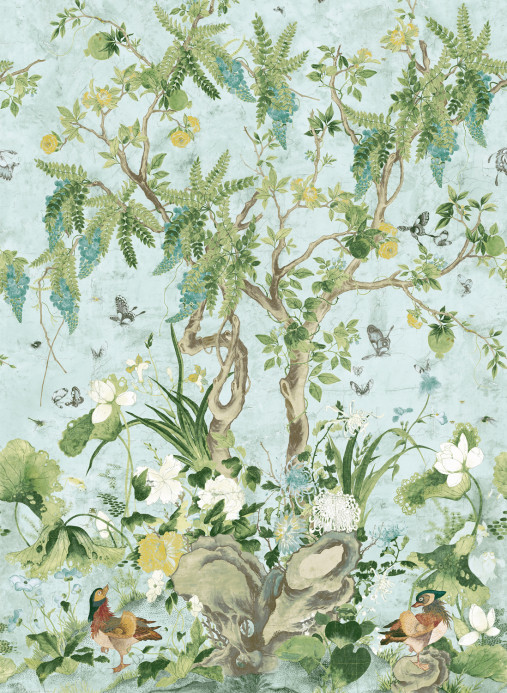 Thibaut Wandbild Wild Wisteria - Spa Blue