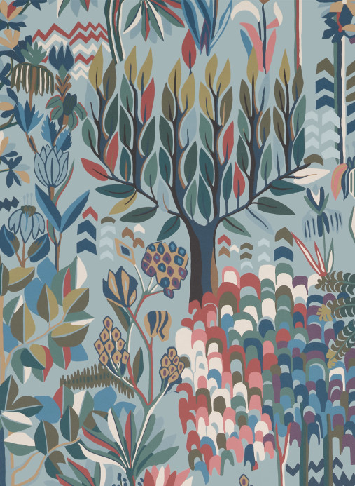 Thibaut Wallpaper Alpine - Spa Blue