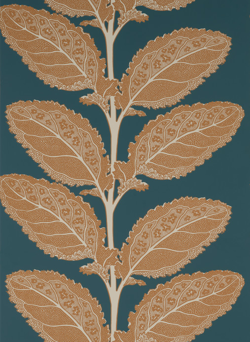 Thibaut Papier peint Lacinato - Ochre and Mineral