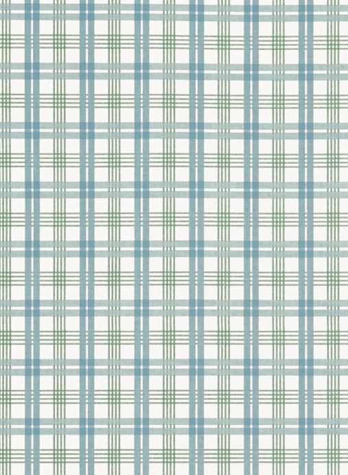 Thibaut Carta da parati Huntley Plaid - Peacock Blue and Green