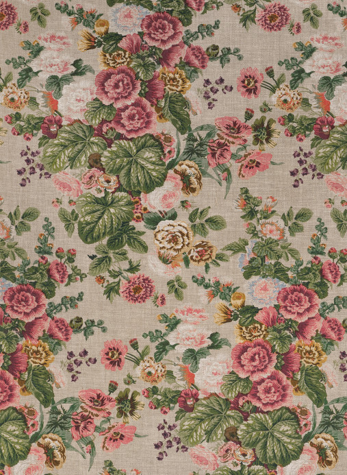 Thibaut Tapete Hidcote - Beige and Coral