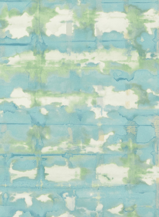 Thibaut Tapete Illusion - Teal and Green