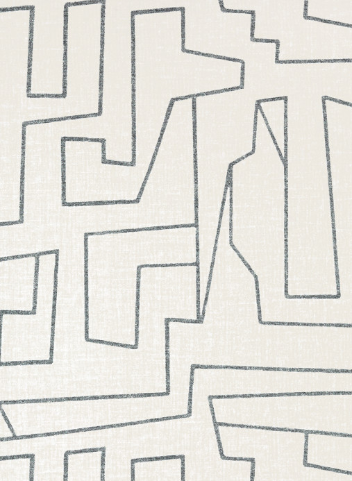 Thibaut Tapete Matrix - Black on Beige