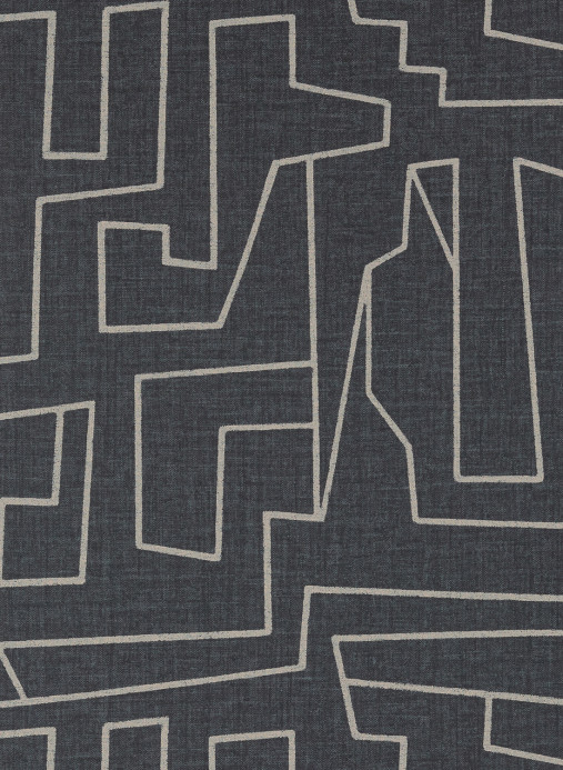 Thibaut Tapete Matrix - Off White on Black