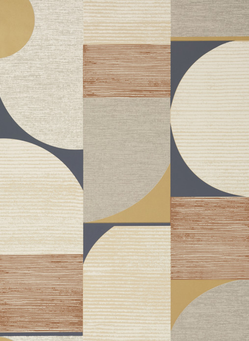 Thibaut Tapete Saturn - Metallic Copper and Black