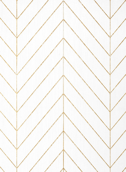 Thibaut Tapete Land Bridge - White and Metallic Gold