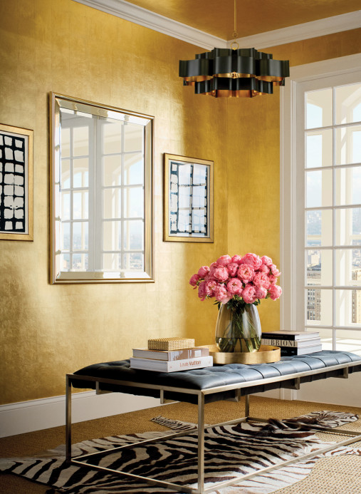 Thibaut Carta da parati Metal Leaf