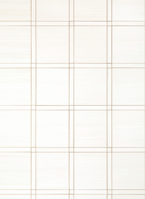 Thibaut Tapete Wood Panel - White and Metallic Pewter