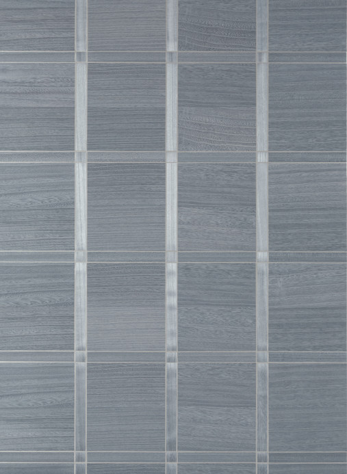 Thibaut Tapete Wood Panel - Cadet and Metallic Pewter