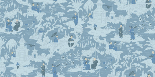 Cole & Son Papier peint Chinese Toile - Blue