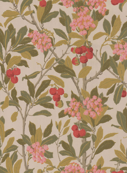 Cole & Son Carta da parati Strawberry Tree - Pink & Linen