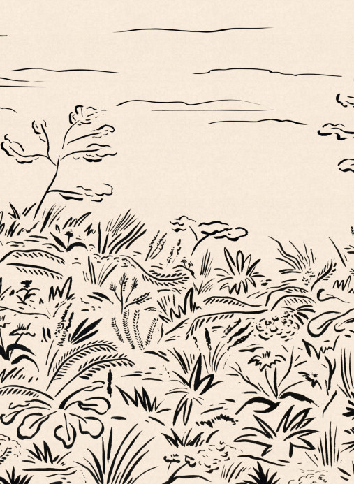 Tres Tintas Wandbild Floral Cave - Black