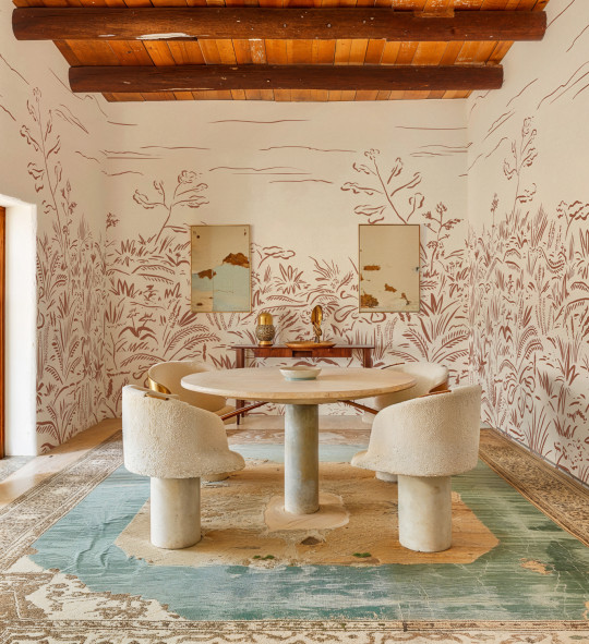 Tres Tintas Wandbild Floral Cave - Red