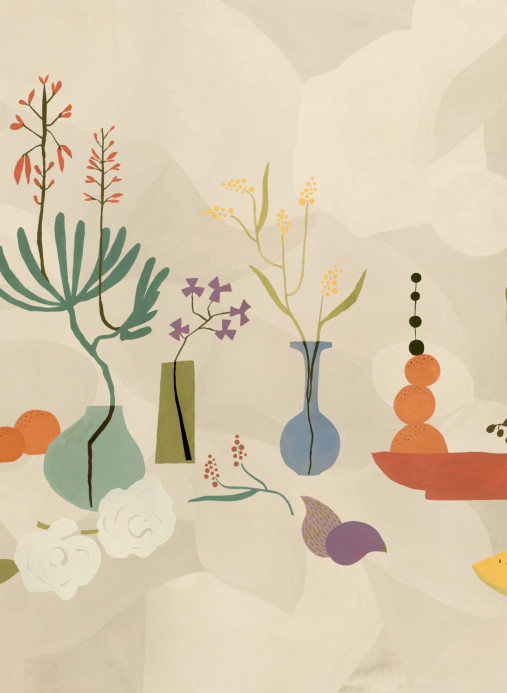 Tres Tintas Papier peint panoramique Centrepiece Composition - Red