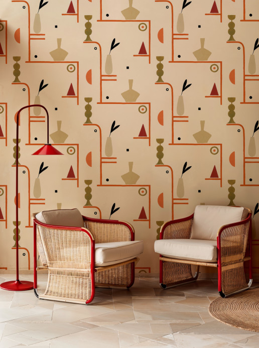 Tres Tintas Papier peint Archaeological Forms