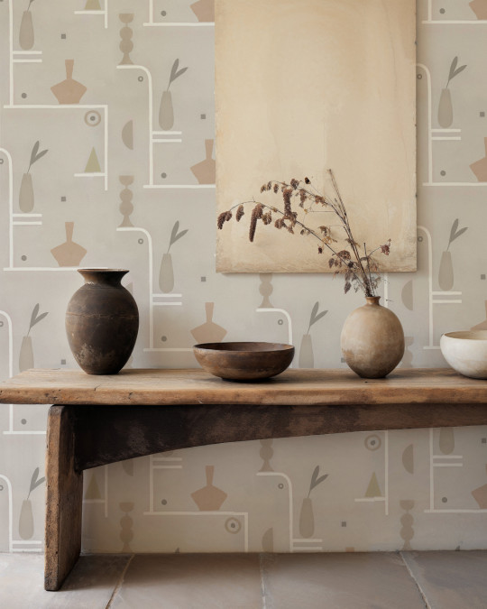 Tres Tintas Papier peint Archaeological Forms