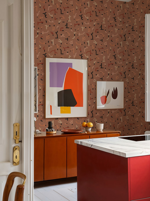 Tres Tintas Papier peint Tribal Tongue