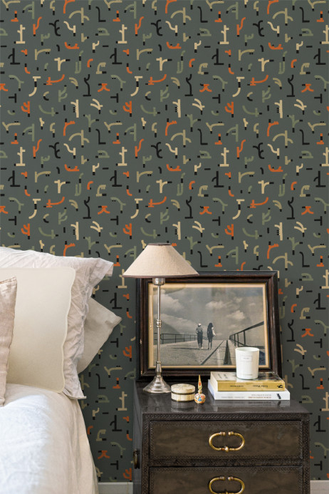 Tres Tintas Papier peint Tribal Tongue