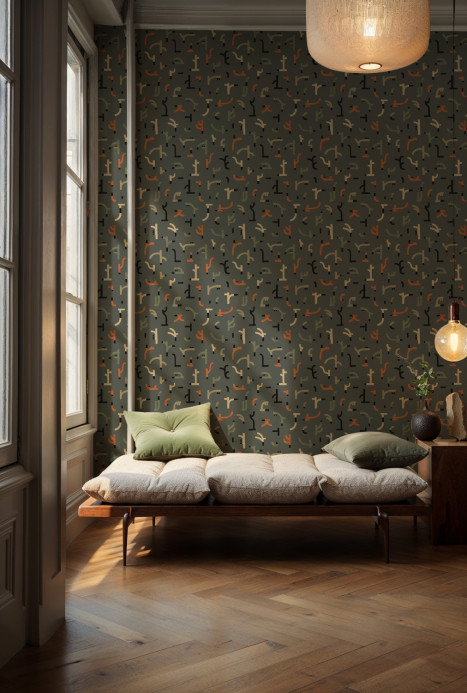 Tres Tintas Papier peint Tribal Tongue