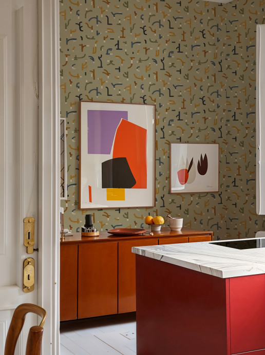 Tres Tintas Papier peint Tribal Tongue