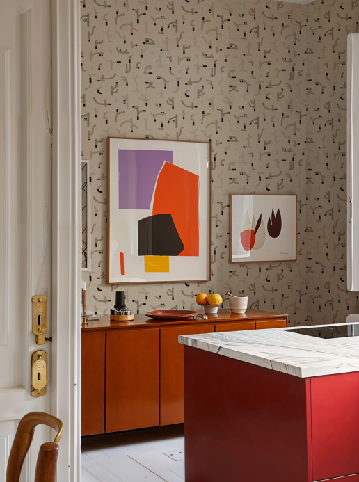 Tres Tintas Papier peint Tribal Tongue