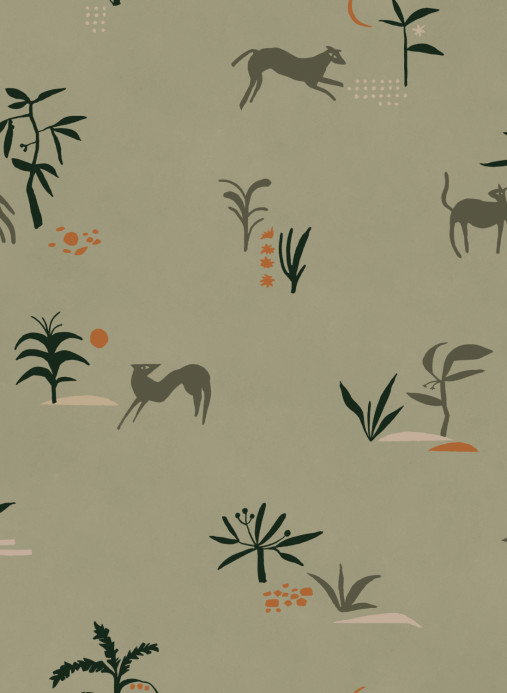 Tres Tintas Tapete Prehistoric Creatures - Green