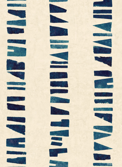 Tres Tintas Papier peint Linear Footprints - Blue