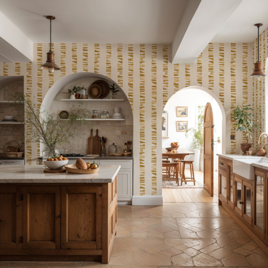 Tres Tintas Papier peint Linear Footprints