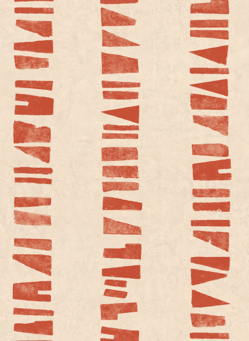 Tres Tintas Papier peint Linear Footprints - Red