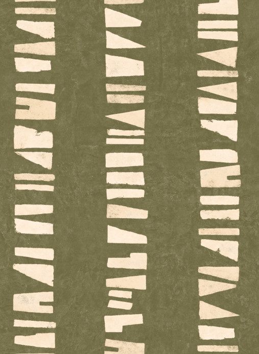 Tres Tintas Papier peint Linear Footprints - Green