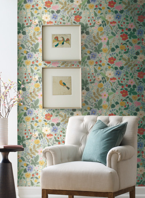 Rifle Paper Co. Carta da parati Strawberry Fields