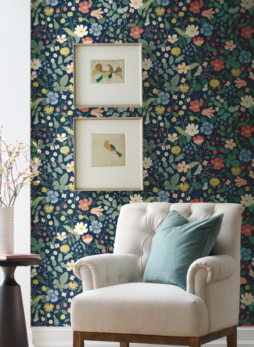 Rifle Paper Co. Carta da parati Strawberry Fields