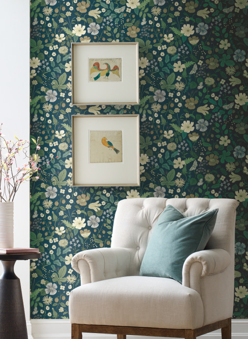 Rifle Paper Co. Carta da parati Strawberry Fields