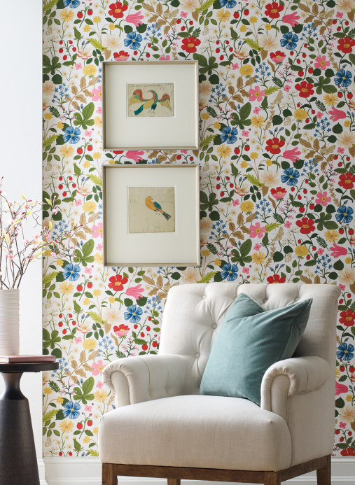 Rifle Paper Co. Carta da parati Strawberry Fields