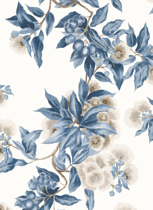 Anna French Tapete Camellia Garden - Navy and Linen